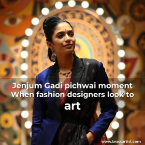 Artistic representation for Jenjum Gadi pichwai moment When fashion designers look to art