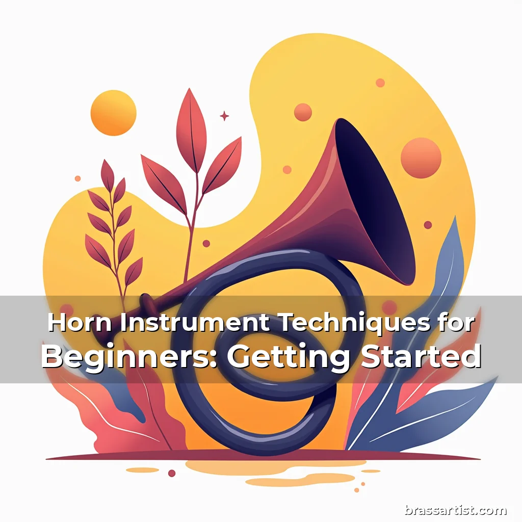 Horn Instrument Techniques for Beginners: Getting Started